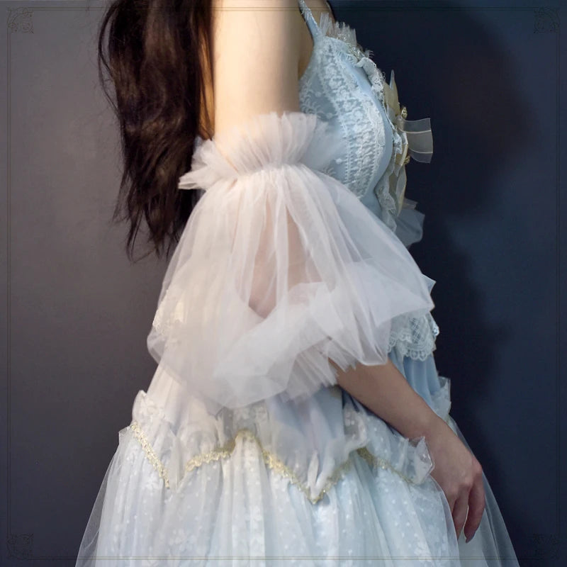 Detachable Short Sleeves For Wedding Simple Tulle