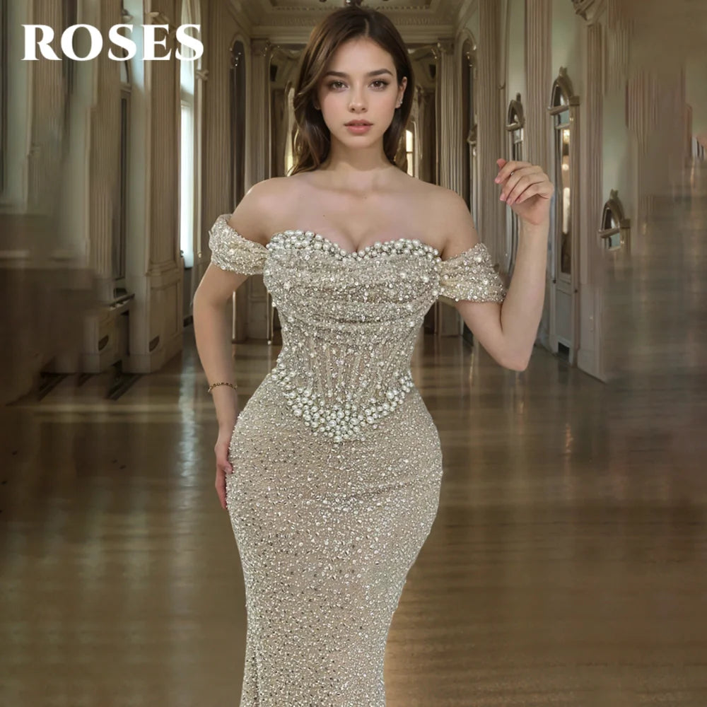 ROSES Pearl Gorgeous Prom Dress Sweetheart Off