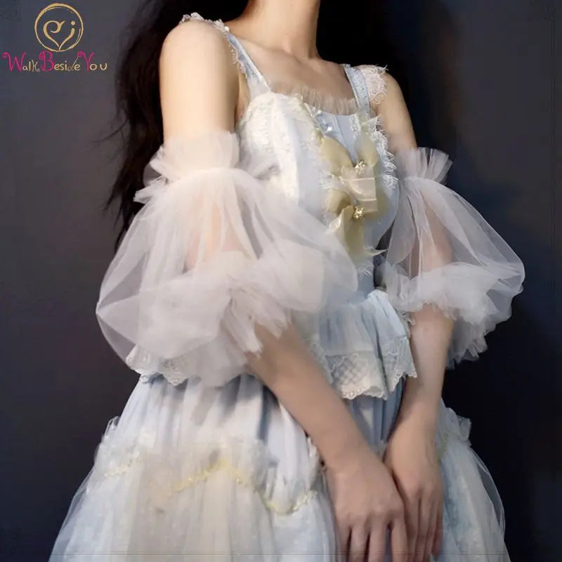 Detachable Short Sleeves For Wedding Simple Tulle