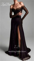 ZanBan Sexy Black Prom Dresses Off Shoulder